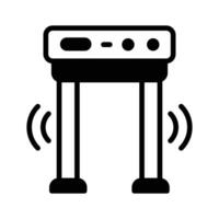 Get this amazing glyph icon of security gate. vector