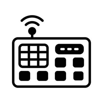 inalámbrico intercomunicador icono creativamente diseñado en glifo estilo. vector