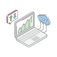 Have a look at this isometric icon denoting cloud computing concept vector