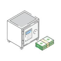 Have a look at this amazing isometric icon of money locker vector