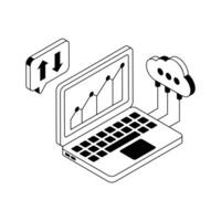 Have a look at this isometric icon denoting cloud computing concept. vector