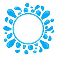 water drop splash blob and circle space for banner, splash of water for element banner, water drop splatter simple for songkran festival copy space, splash water drop symbol for graphic banner design vector