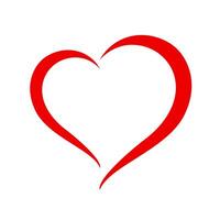 heart shape, red heart-shaped flat icon vector