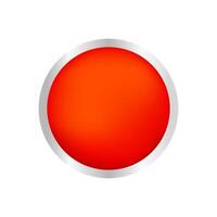 button circle shape red for buttons games play isolated on white, red modern buttons simple and convex, sphere button red flat style icon sign for applications, buttons round for website or app symbol vector