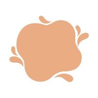 blob shape brown pastel soft for banner copy space, aqua background, cocoa brown milk blob splash on white, water blobs droplet wave shape for banner, milk blob graphics vector