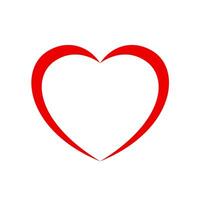 heart shape, heart-shaped flat icon symbol, red heart shape for decoration valentine's card, heart shape for logo graphic design vector