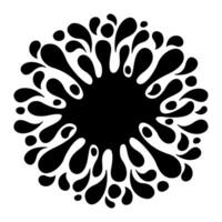 black ink drop splash isolated on white background, ink black blob and white space for banner background, water splash or blob black for element banner, water drop splatter simple for graphic design vector