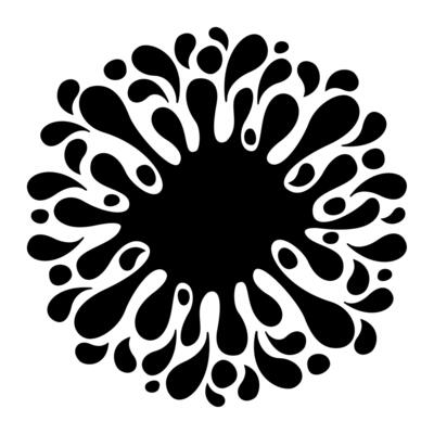 black ink drop splash isolated on white background, ink black blob and white space for banner background, water splash or blob black for element banner, water drop splatter simple for graphic design