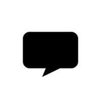 black speech bubble square isolated on white, speech balloon sign of communication symbol, black speech bubble for talk text, balloon message icon vector