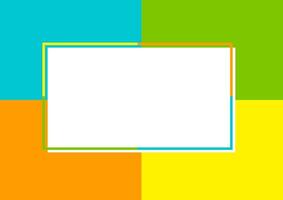 white on pastel soft multicolour for banner background, square shape multicolored for copy space, colorful square for banner, background multicolored for advertising vector