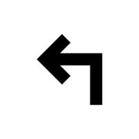 arrow pointing left, download button isolated on white, simple arrow for icon flat line, black arrow up direction, arrow sign of next or download upload concept vector