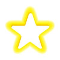 star frame shape blurred edge yellow for copy space, speech bubble star shaped for text box, cute star five pointed for frame and rating symbol, bright star yellow gold for element isolated on white vector