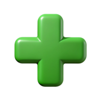 dramatic iconic Plus sign character with rounded corners, flat green, single-weight stroke with Scalable Design. png