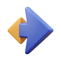 vibrant retro Geometric symbol of direction. Arrow pointing right. Clean lines, flat color, with Scalable Design. authentic png