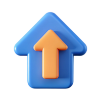 elegant tranquil mid-century A minimal upload arrow icon. Clean lines, flat color, with Scalable Design. studio quality png