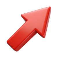 beautiful elegant Arrow character pointing right. Flat red color, single-weight stroke with Scalable Design. 4K png