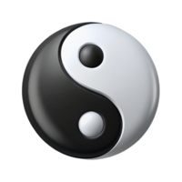 enchanting ethereal classic Symmetrical yin-yang symbol, single-weight stroke, flat black and white with Scalable Design. high resolution png