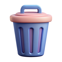 distinctive elegant Pictogram of a trash can. Flat color, scalable, minimal with Scalable Design. 8K png