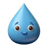 glorious traditional Raindrop character with two small, round eyes. Clean lines, flat color with Scalable Design. high resolution png
