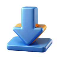 exceptional elegant Stylized symbol of download. Downward arrow with crisp edges. Single-weight stroke, with Scalable Design. precision png