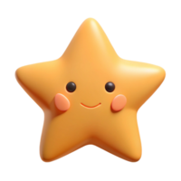 glorious reflective elegant Five-pointed star with a friendly face. Clean lines, minimal design, flat color with Scalable Design. 8K png