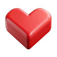 dramatic romantic avant-garde Symmetrical isometric heart with clean lines and red color with Scalable Design. luxury png