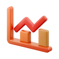 extraordinary exceptional Downward trending arrow chart with two data points. Crisp edges, minimal, with Scalable Design. png