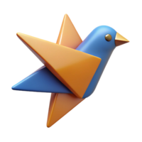 beautiful quintessential Triangular bird with rectangular wings. Crisp edges, minimal, single-weight stroke with Scalable Design. png