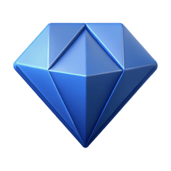 etéreo radiante simétrico isométrico diamante forma com limpar \ limpo linhas e sólido cor com escalável Projeto. 8k png