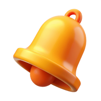 tirar o fôlego vanguarda Sino notificação ícone. limpar \ limpo linhas, plano cor, fresco arestas. com escalável Projeto. Prêmio png