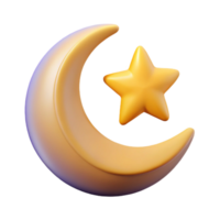 fascinating rare Crescent moon with a star. Symmetrical, flat color, clean lines with Scalable Design. png
