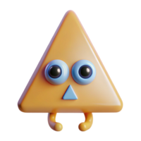 timeless minimalist Triangular character with a single, circular eye. Crisp edges, minimal design, flat color with Scalable Design. fine detail png