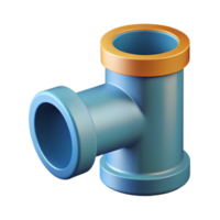 sumptuous nordic Flat color illustration of a pipe fitting. Clean lines, single-weight stroke with Scalable Design. professional png
