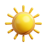 dynamic exquisite Minimal sun icon, crisp edges, flat yellow, single-weight stroke with Scalable Design. ultra HD png