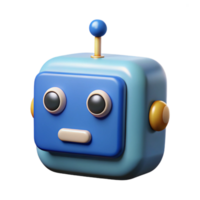 exquisite industrial Geometric square robot with rounded corners and antenna. Crisp edges, flat color, with Scalable Design. handcrafted png