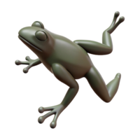 elegant acclaimed Silhouette of a leaping frog. Single-weight stroke, with Scalable Design. png