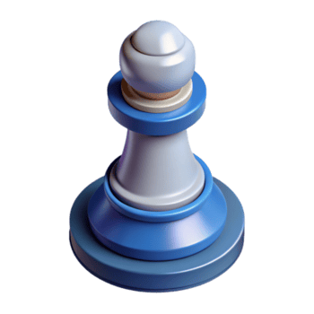 splendid intense contemporary Flat color isometric chess pawn with sharp edges with Scalable Design. handcrafted png