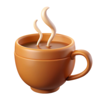 extraordinário sonhadores meio século café copo com vapor linhas. mínimo projeto, fresco arestas, plano cor com escalável Projeto. original png