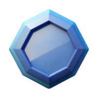 distinguished coastal Geometric octagon icon. Single-weight stroke, crisp edges. Flat color, minimal with Scalable Design. studio quality png
