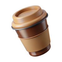 ethereal vibrant Scalable coffee cup outline, clean lines, flat brown, crisp edges with Scalable Design. 4K png