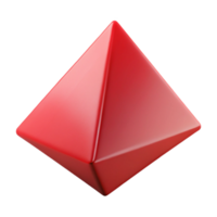 glorious art deco Geometric triangle, minimal design, flat red, crisp edges with Scalable Design. ultra HD png