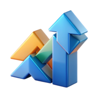 energetic breathtaking Abstract symbol of growth. Upward-pointing arrow formed by geometric shapes. Crisp edges, with Scalable Design. precision png