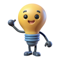 exquisite iconic Lightbulb character with a simple filament. Crisp edges, with Scalable Design. png