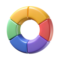 impressionante aclamado circular infográfico com cinco segmentos, cada uma diferente plano cor. limpar \ limpo linhas, fresco arestas com escalável Projeto. png