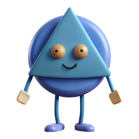 extraordinary notable Circular character with three triangular legs. Flat color, clean lines, crisp edges with Scalable Design. png