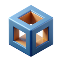 exemplary geometric Isometric view of a simple cube. Clean lines, flat color, crisp edges with Scalable Design. masterfully captured png