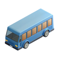 pristine bold geometric Isometric bus. Flat color, symmetrical. with Scalable Design. impeccable png