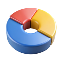 elegante se destacarem circular torta gráfico dividido para dentro segmentos. fresco arestas, plano cor, com escalável Projeto. png