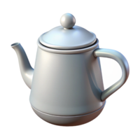 distinctive futuristic Minimal line art of a teapot. Clean lines, with Scalable Design. artisan png