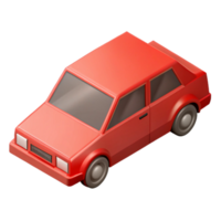 extraordinary geometric Minimal isometric car with crisp edges and a red body with Scalable Design. professional png